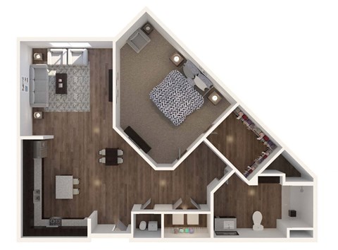 Lofts at Murray Hill 1 Bedroom Floor Plan